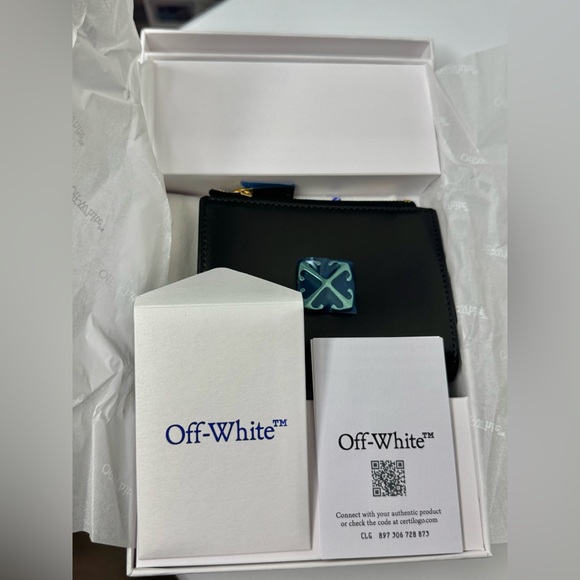Off-White Jitney Zipped Bi-Fold Wallet NEW IN BOX - Picture 2 of 16